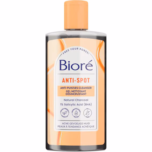 Bioré Anti Puistjes Cleanser Houtskool (200 ml)