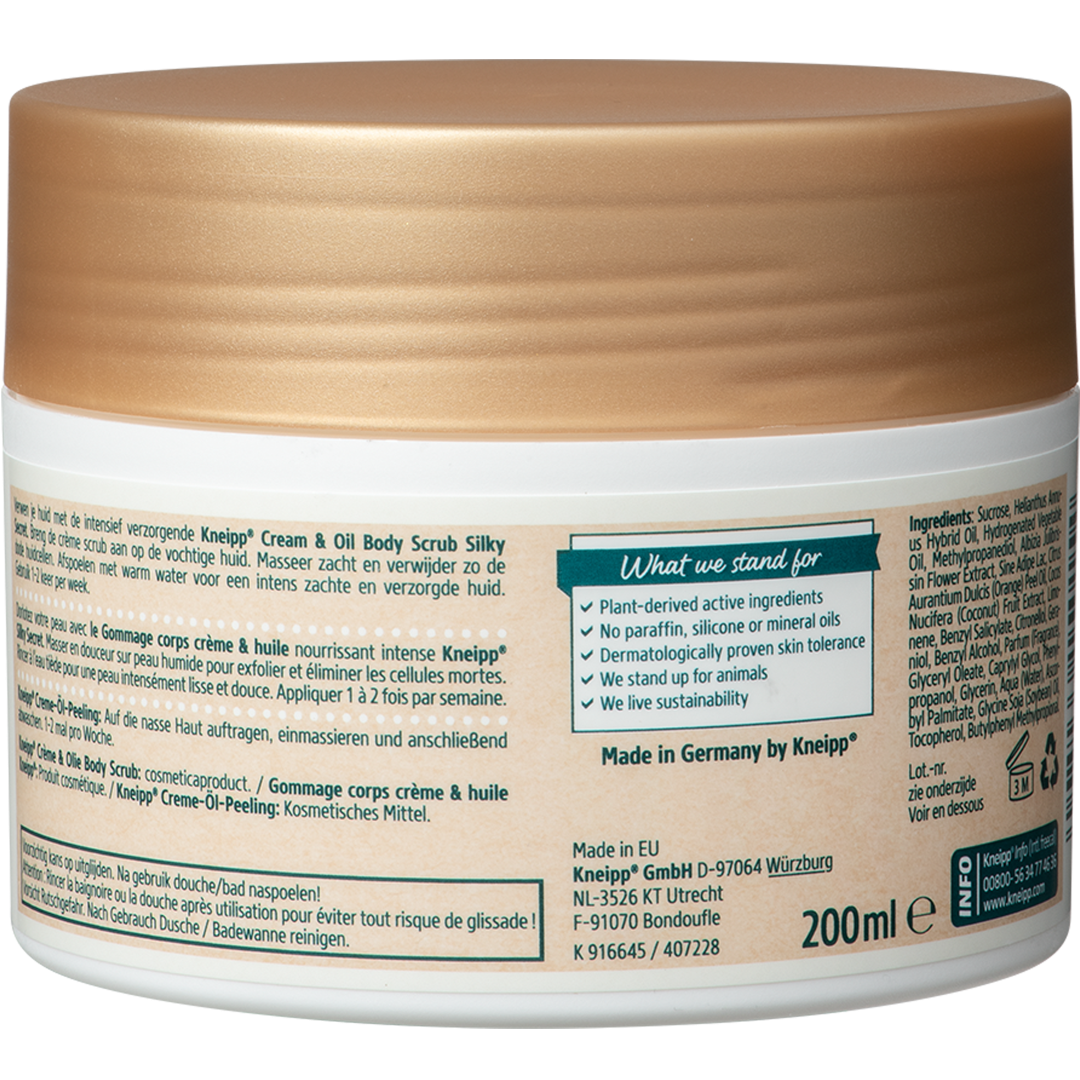Kneipp Cream & oil body scrub silky secret (200 ml)