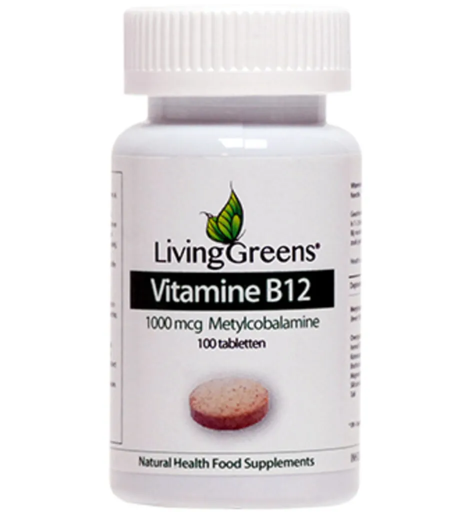 LivingGreens Vitamine B12 methylcobalamine 1000mcg (100 tabletten)