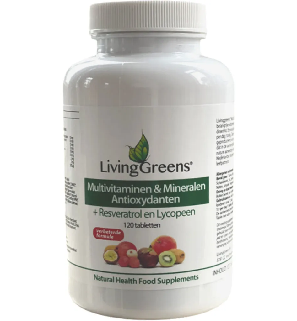 Livinggreens Multi Vitaminen & Mineralen Antioxidant (120 Tabletten)