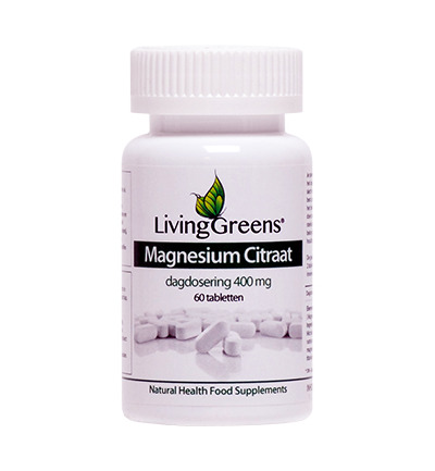 LivingGreens Magnesium citraat 400mg (60 tabletten)