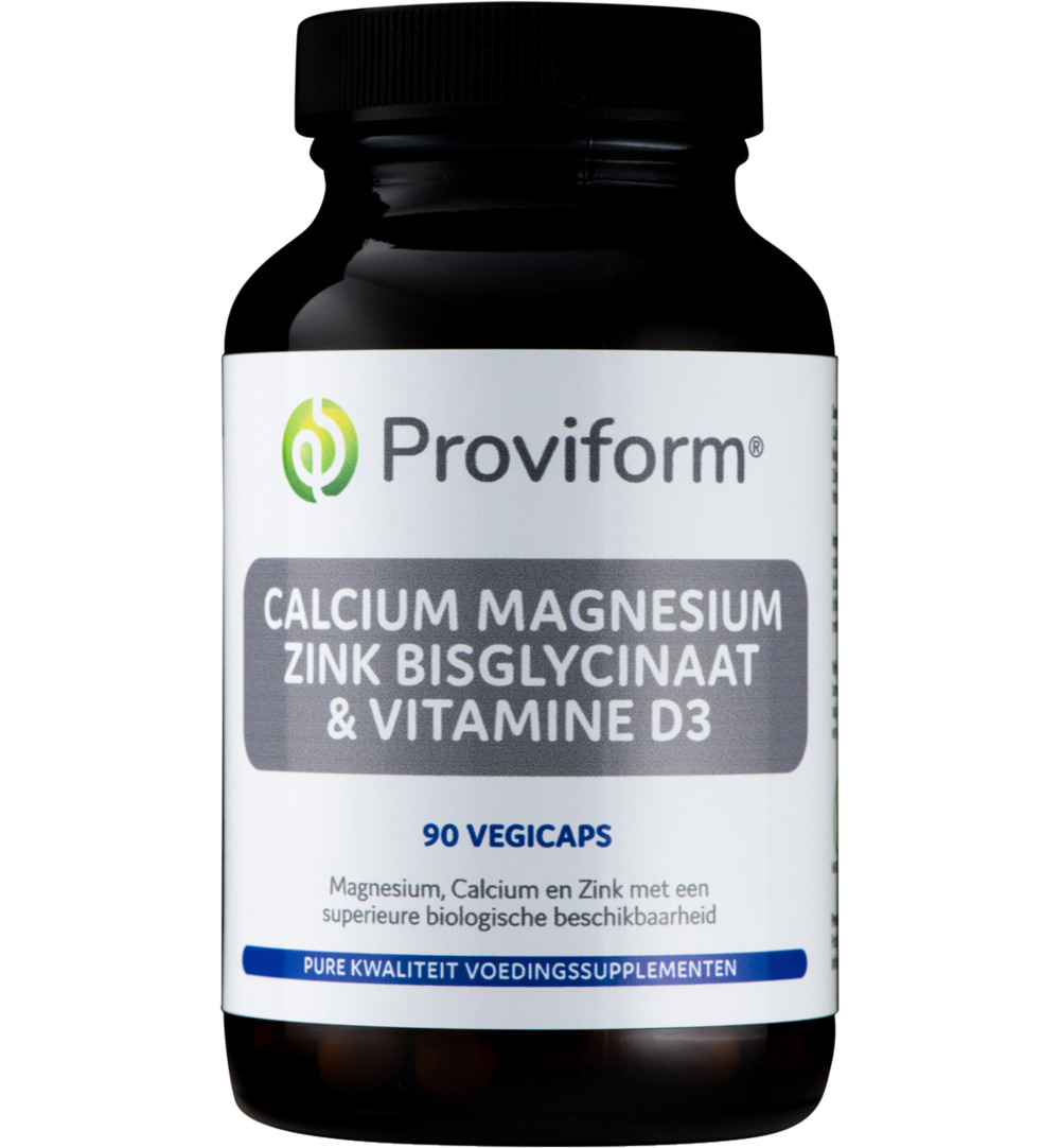 Proviform Calcium Magnesium Zink Bisglycinaat & D3 (90 vega capsules)