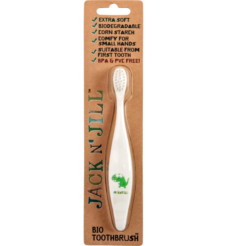 Jack n' Jill Bio toothbrush dino extra soft (1 stuk)