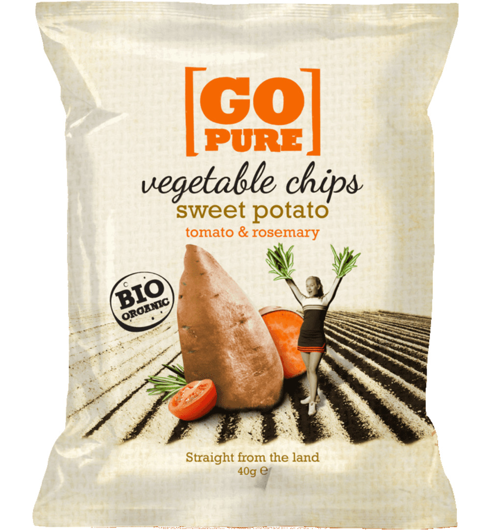 Go Pure Chips sweet potato & rosemary bio (40 gr)