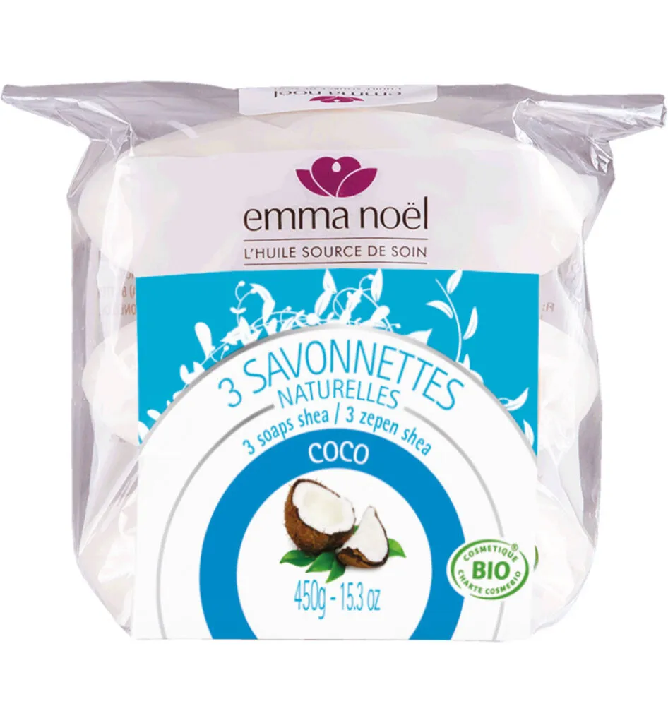 Emma Noel Cocos zeep (3 stuks)