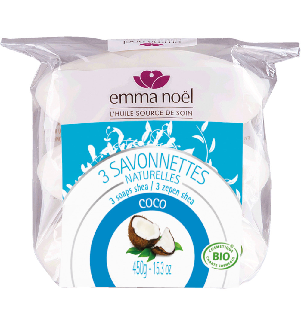 Emma Noel Cocos zeep (3 stuks)