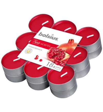 Bolsius True Scents Theelichten Pomegranate (18 stuks)