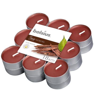 Bolsius True Scents Theelichten Old Wood (18 stuks)