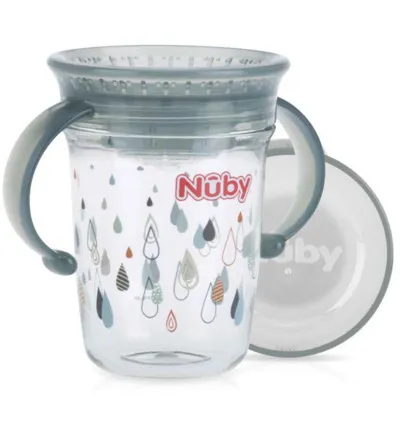 Nuby Wonder cup 240mlgrijs 6+ maanden (1 stuk)