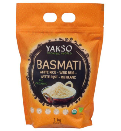 Yakso Basmati rijst wit bio (1000 gr)