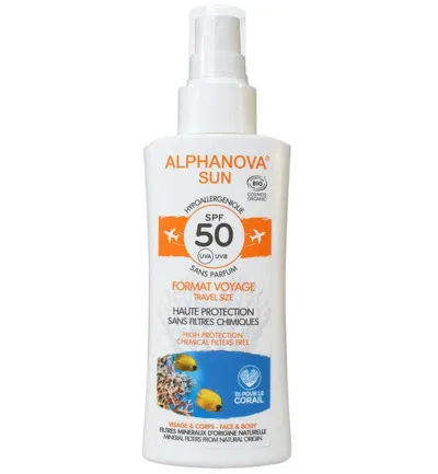 Alphanova Sun Sun spray SPF50 gevoelige huid (90 gr)