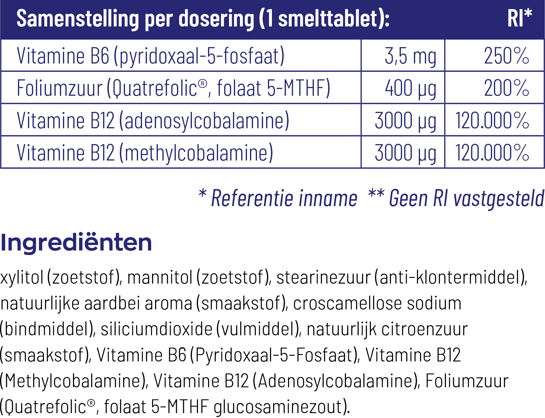 Vitakruid B12 Combi 6.000® Met Actief Folaat Vitamine (120 Smelttabletten) - image 4
