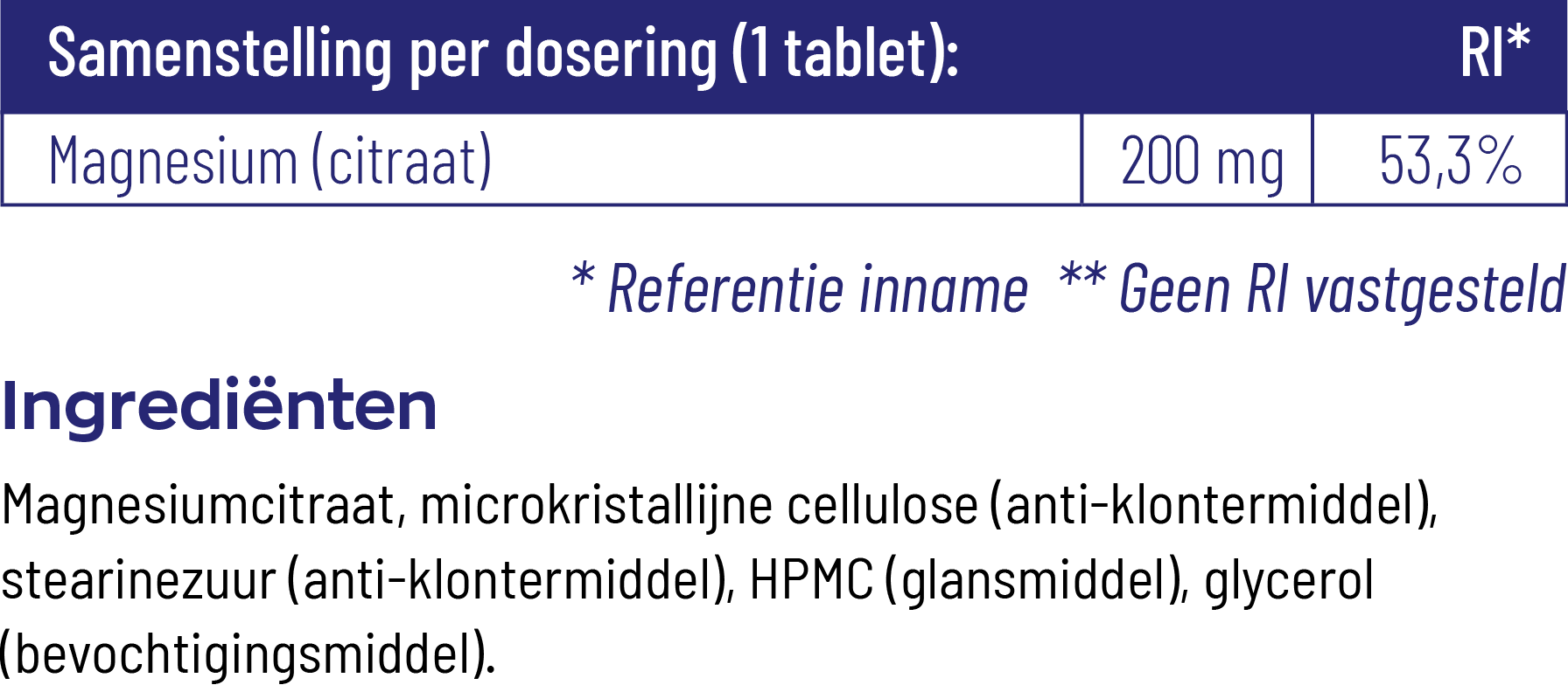 Vitakruid Magnesium 200 Citraat (90 tabletten) - image 3