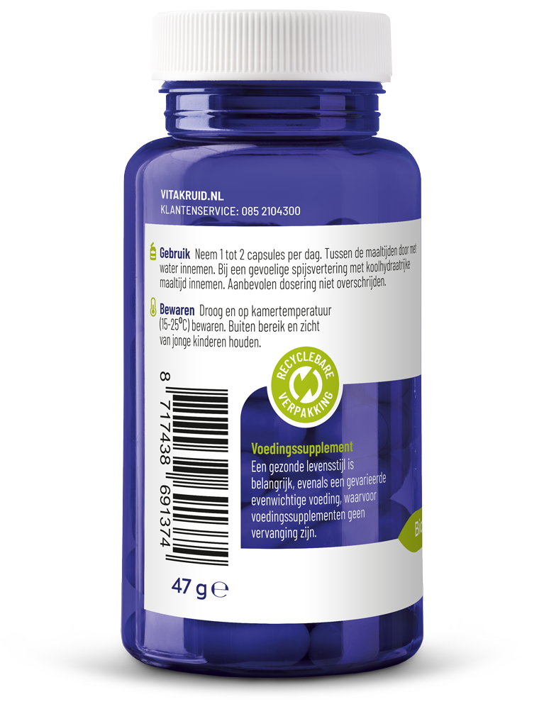 Vitakruid Nac 0 Mg N-Acetyl-L-Cysteïne (60 vega capsules)