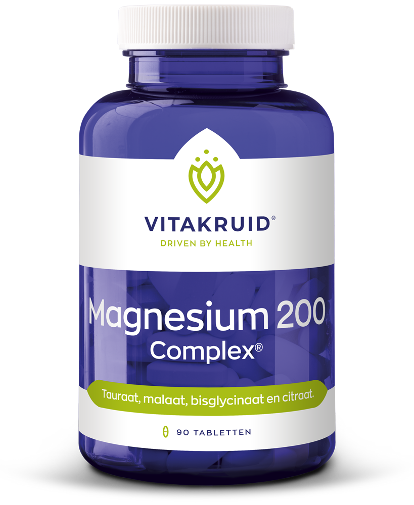 Vitakruid Magnesium 200 Complex Tauraat Malaat Bisglycinaat (90 tabletten)