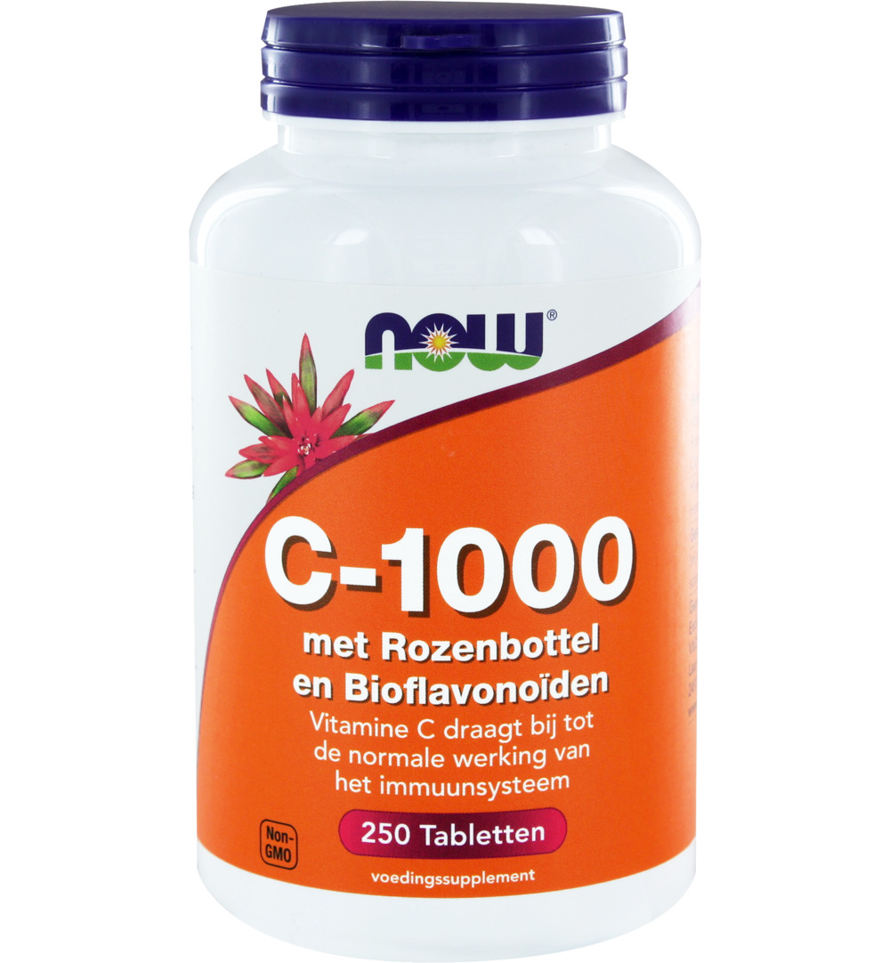 Now Vitamine C-1000 met rozenbottel en bioflavonoiden (250 tabletten)