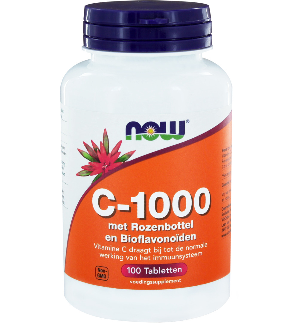 Now Vitamine C-1000 met rozenbottel en bioflavonoiden (100 tabletten)