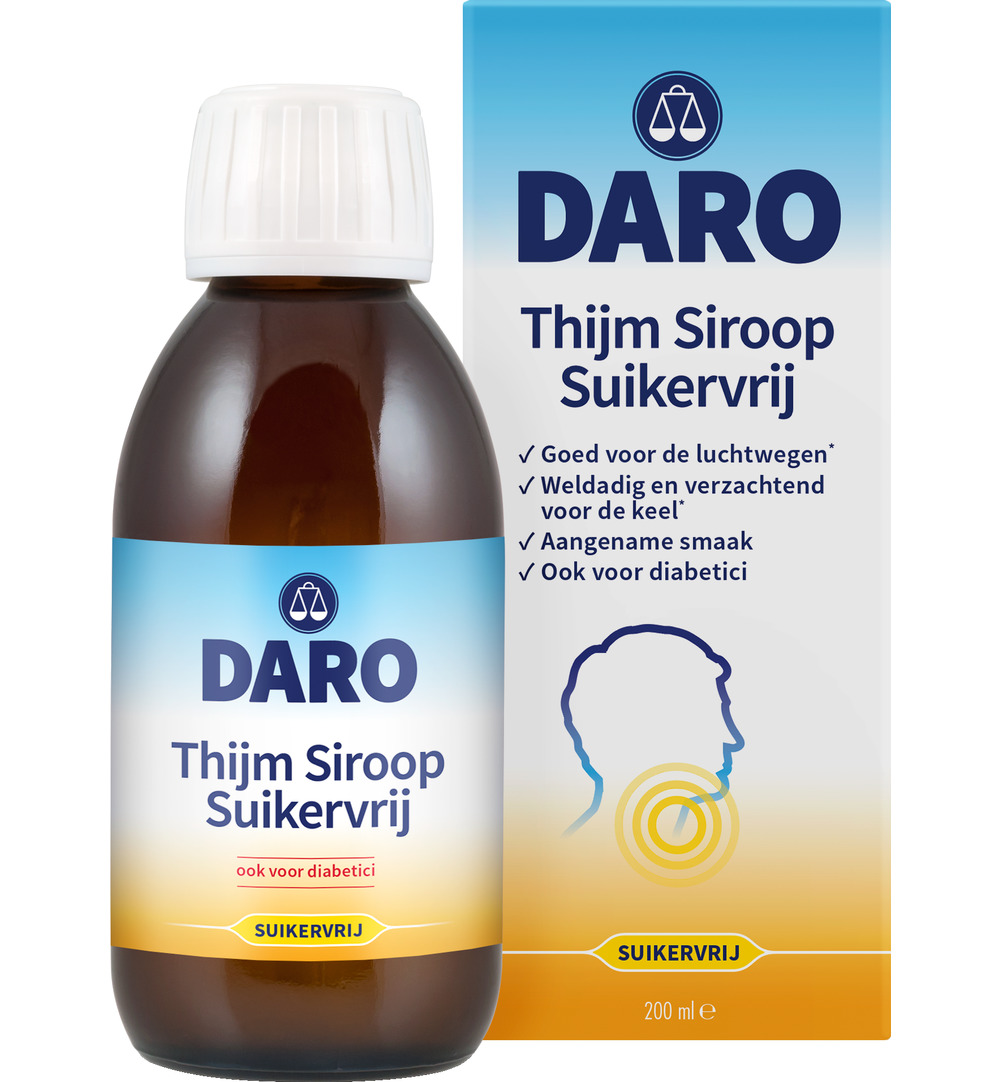Daro Thijmsiroop Suikervrij (200 ml)