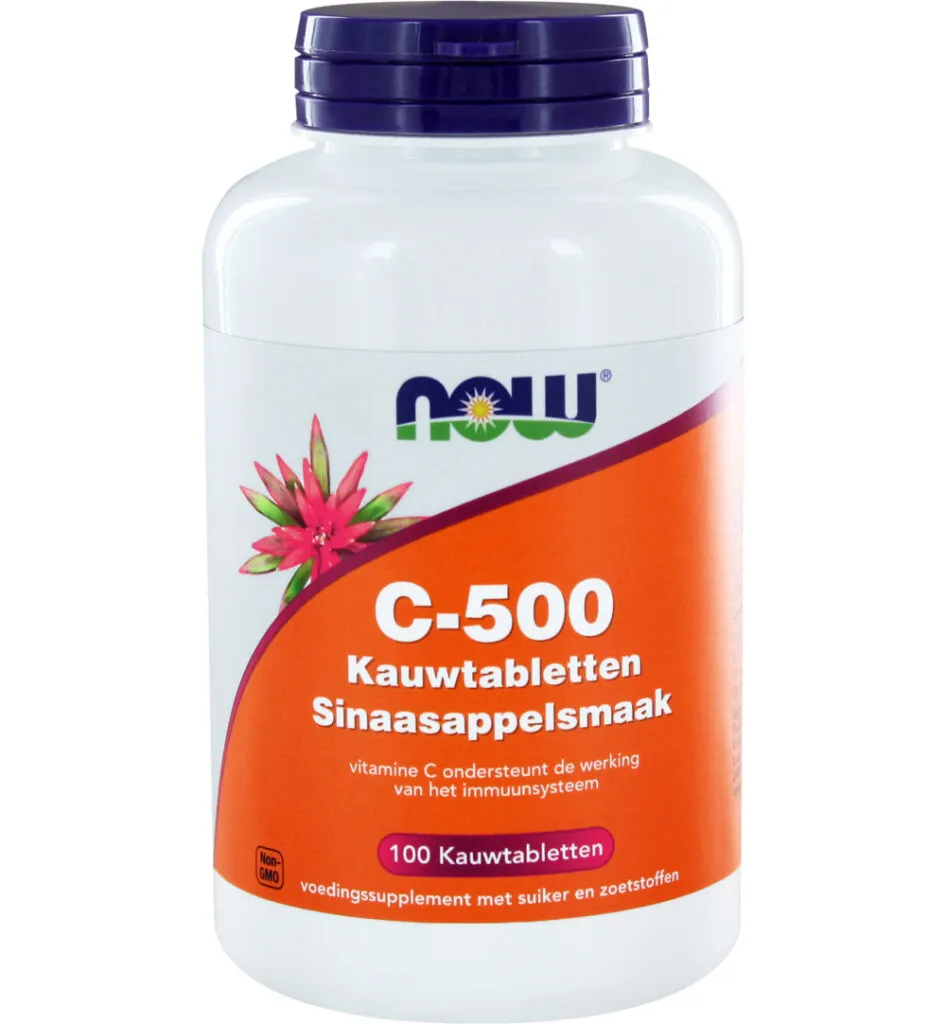 Now C-500 sinaasappelsmaak (100 kauwtabletten)