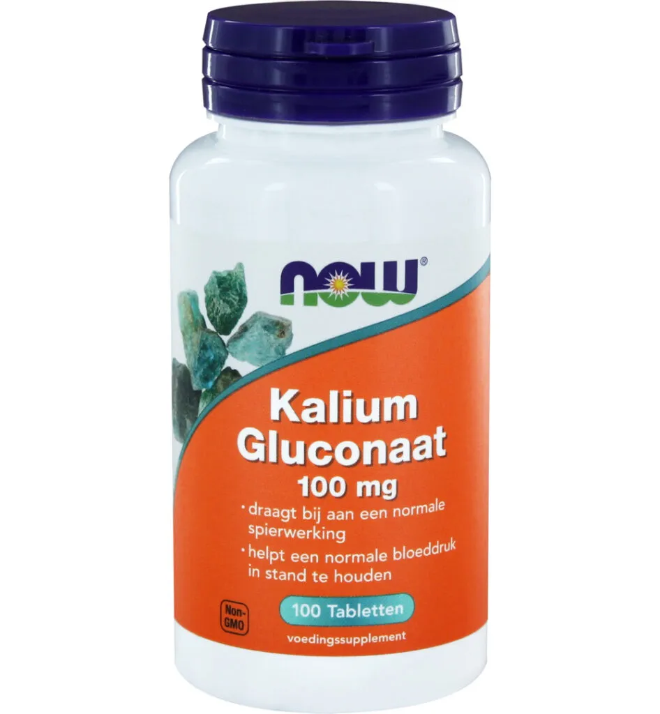 Now Kalium gluconaat 100 mg (100 tabletten)