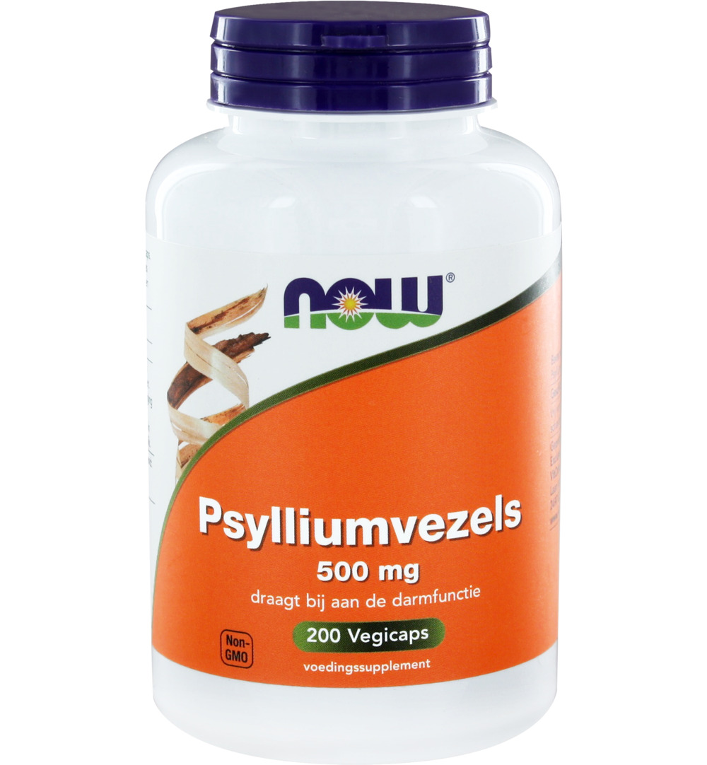 Now Psylliumvezels 500 Mg (200 vega capsules)