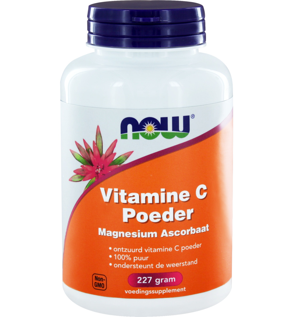 Now Vitamine C poeder magnesium ascorbaat (227 gr)