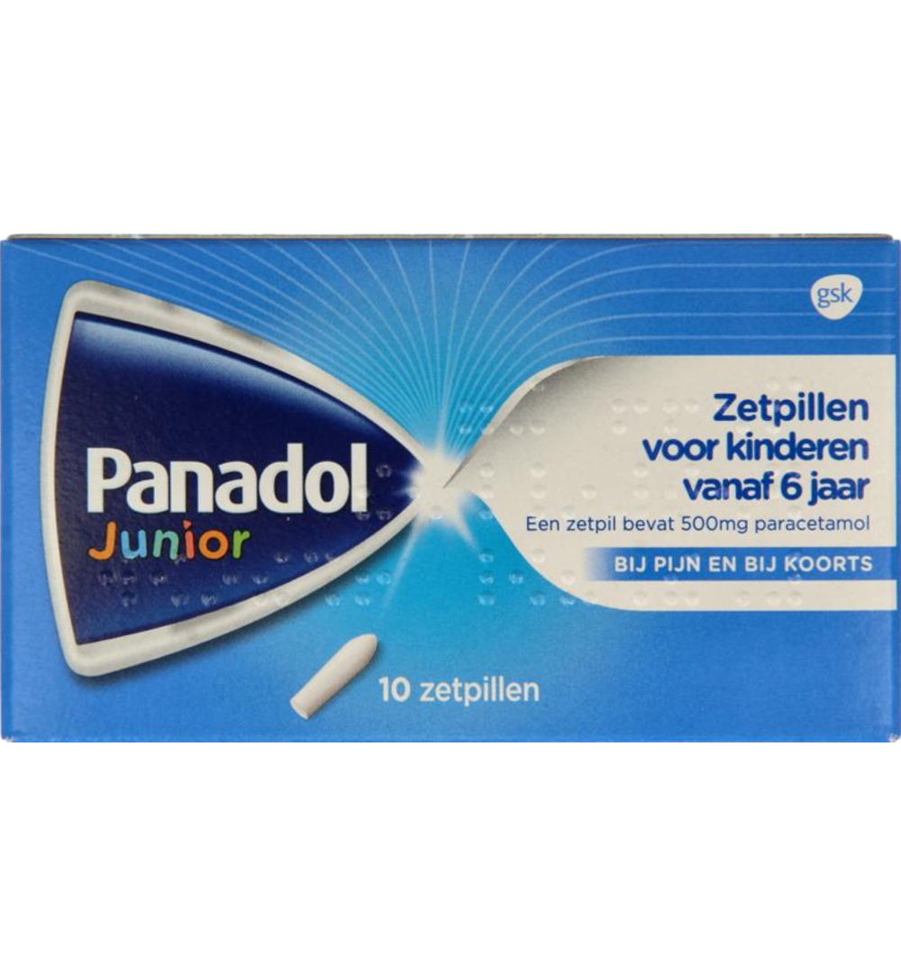 Panadol Junior 500 mg (10 zetpillen)