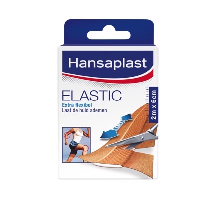 Hansaplast Elastic 2m x 6 cm (1 stuk)