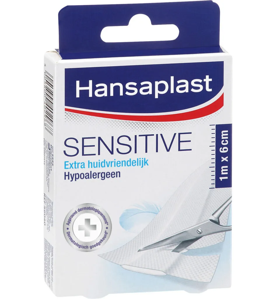 Hansaplast Sensitive 1m x 6 cm (1 stuk)