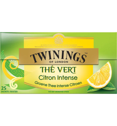 Twiningsgroene Thee Citroen (25 stuks)