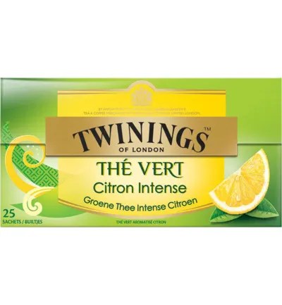 Twiningsgroene Thee Citroen (25 stuks)