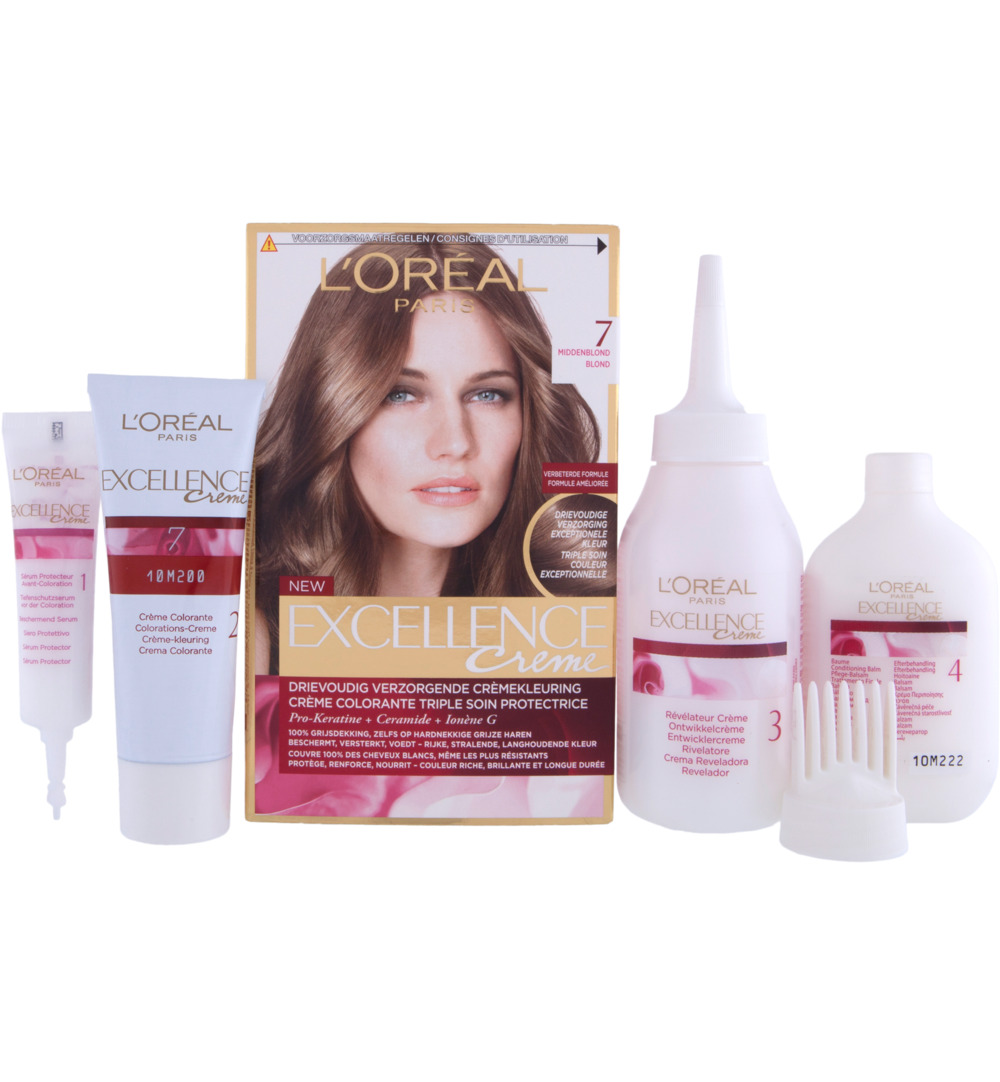 L'Oréal Excellence 7 Middenblond (1 set)