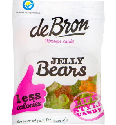 De Bron Gombeertjes/jelly bears suikervrij (90 gr)
