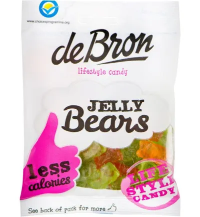 De Bron Gombeertjes/jelly bears suikervrij (90 gr)