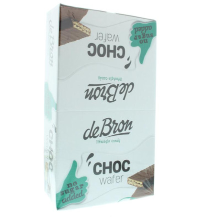 De Bron Choco wafer 1 doos (24 stuks)