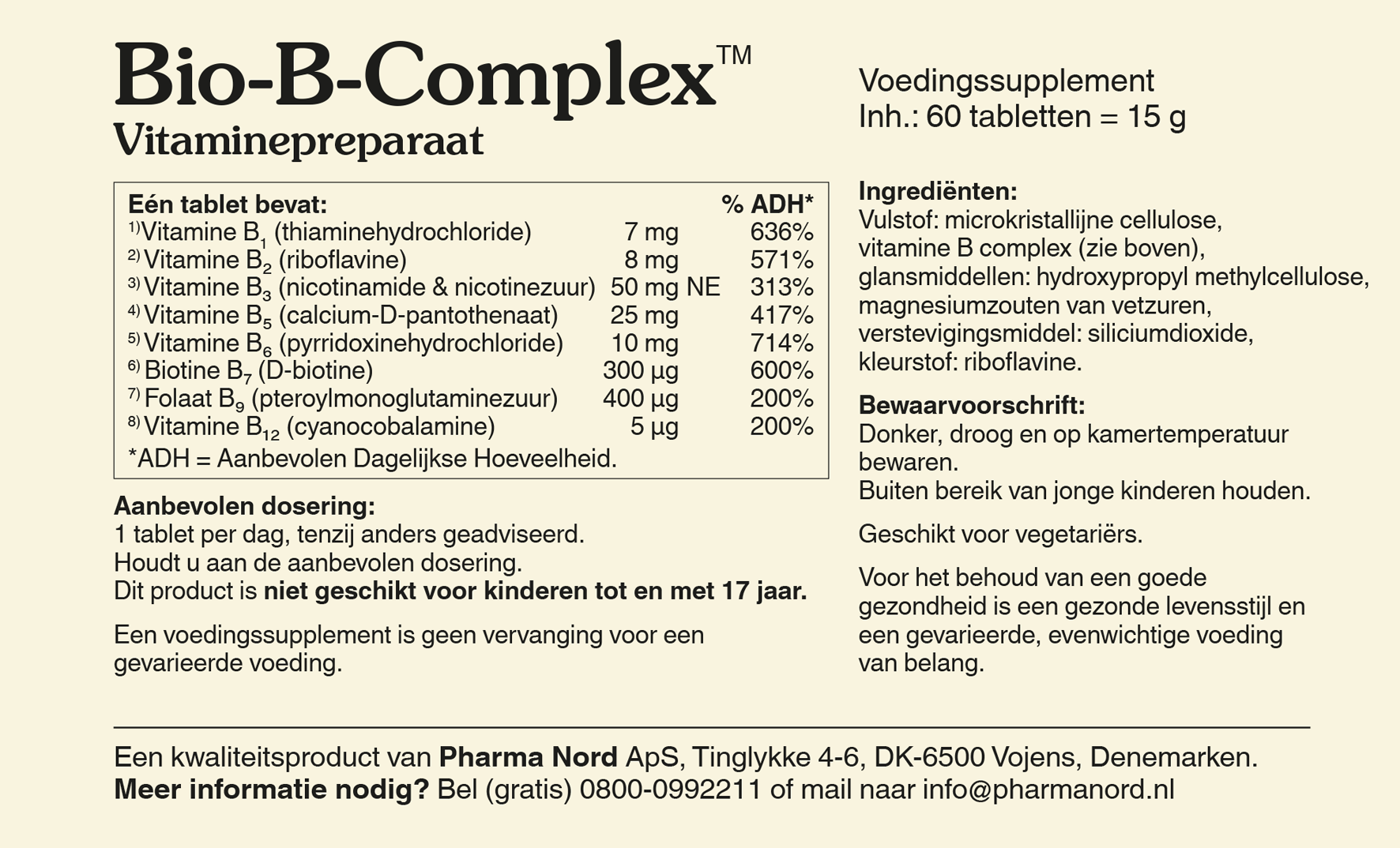 Pharma Nord Bio B Complex (60 tabletten)