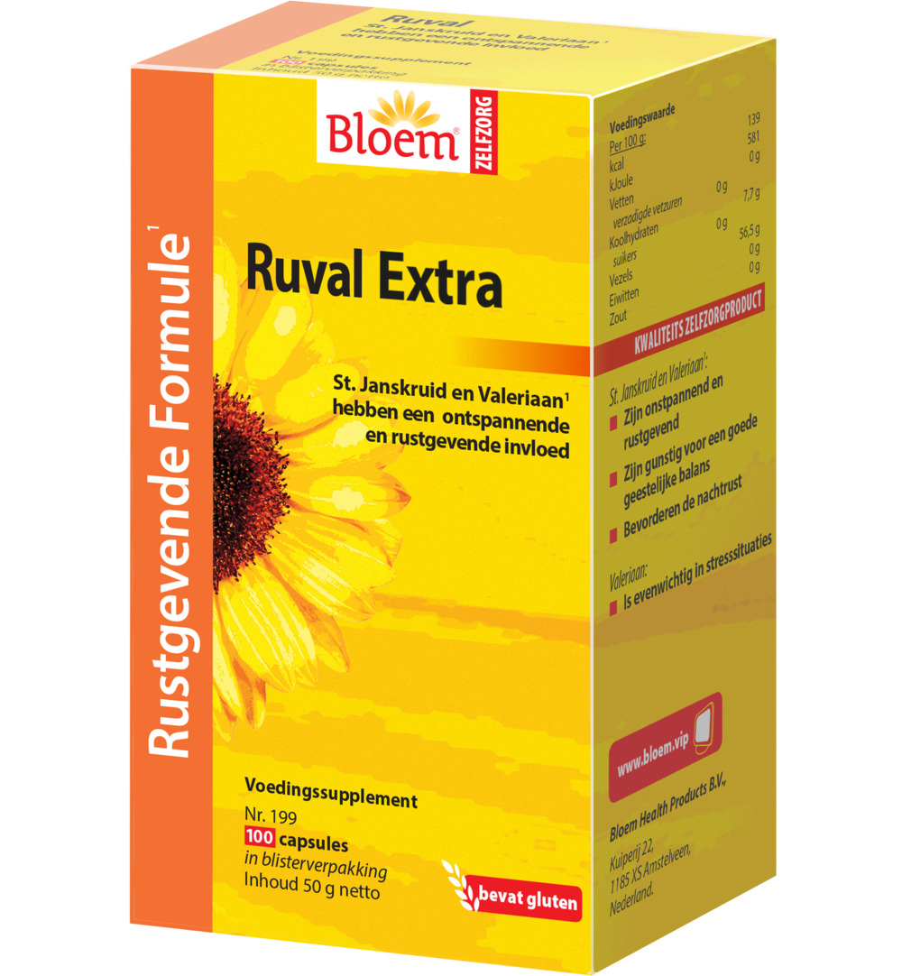 Bloem Ruval Met St Janskruid (100 capsules)