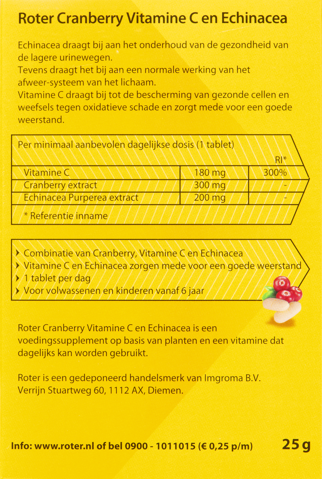 Roter Cranberry Vitamine C & Echinacea (30 Tabletten) - image 4