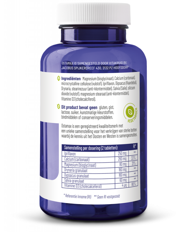 Vitakruid Ostamax Met Oa Calcium & Magnesium (90 tabletten) - image 2
