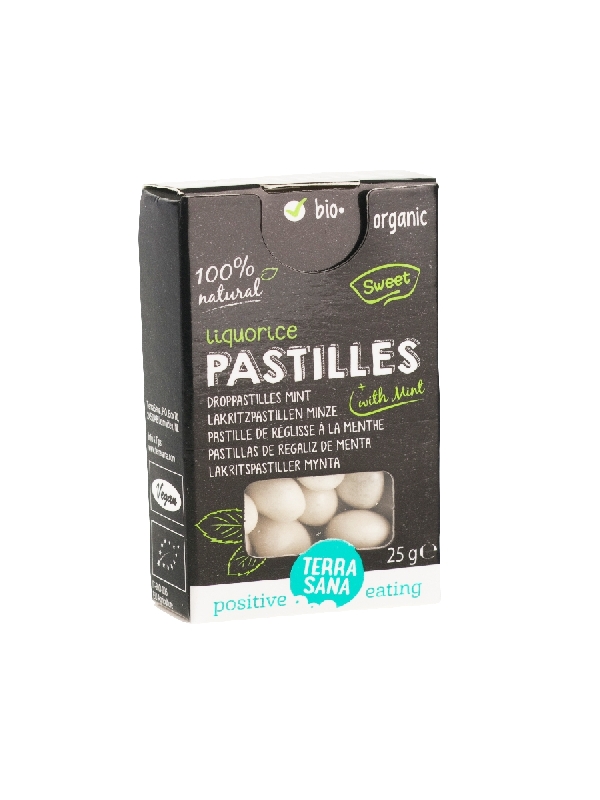 TerraSana Droppastilles mint bio (25 gr)