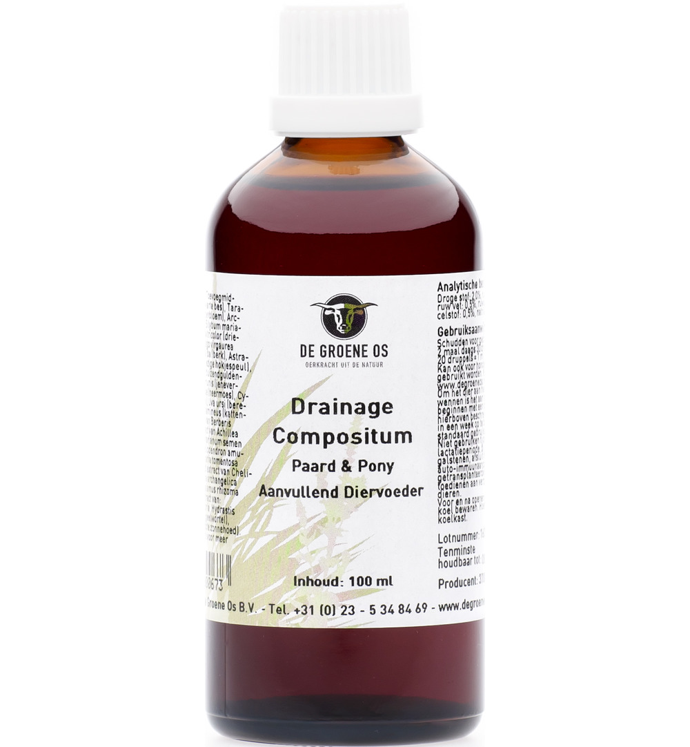 Degroene Os Drainage Compositum Paard/Pony (100 ml)