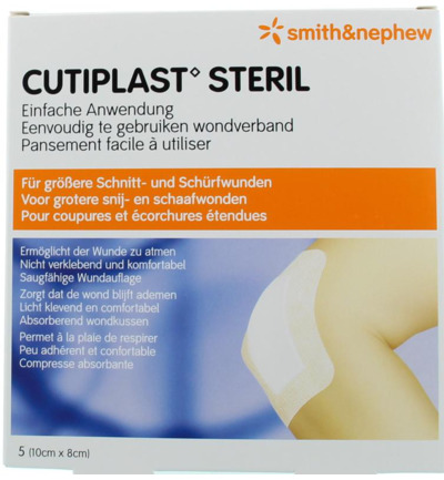 Cutiplast Steril 10 x 8 cm (5 stuks)