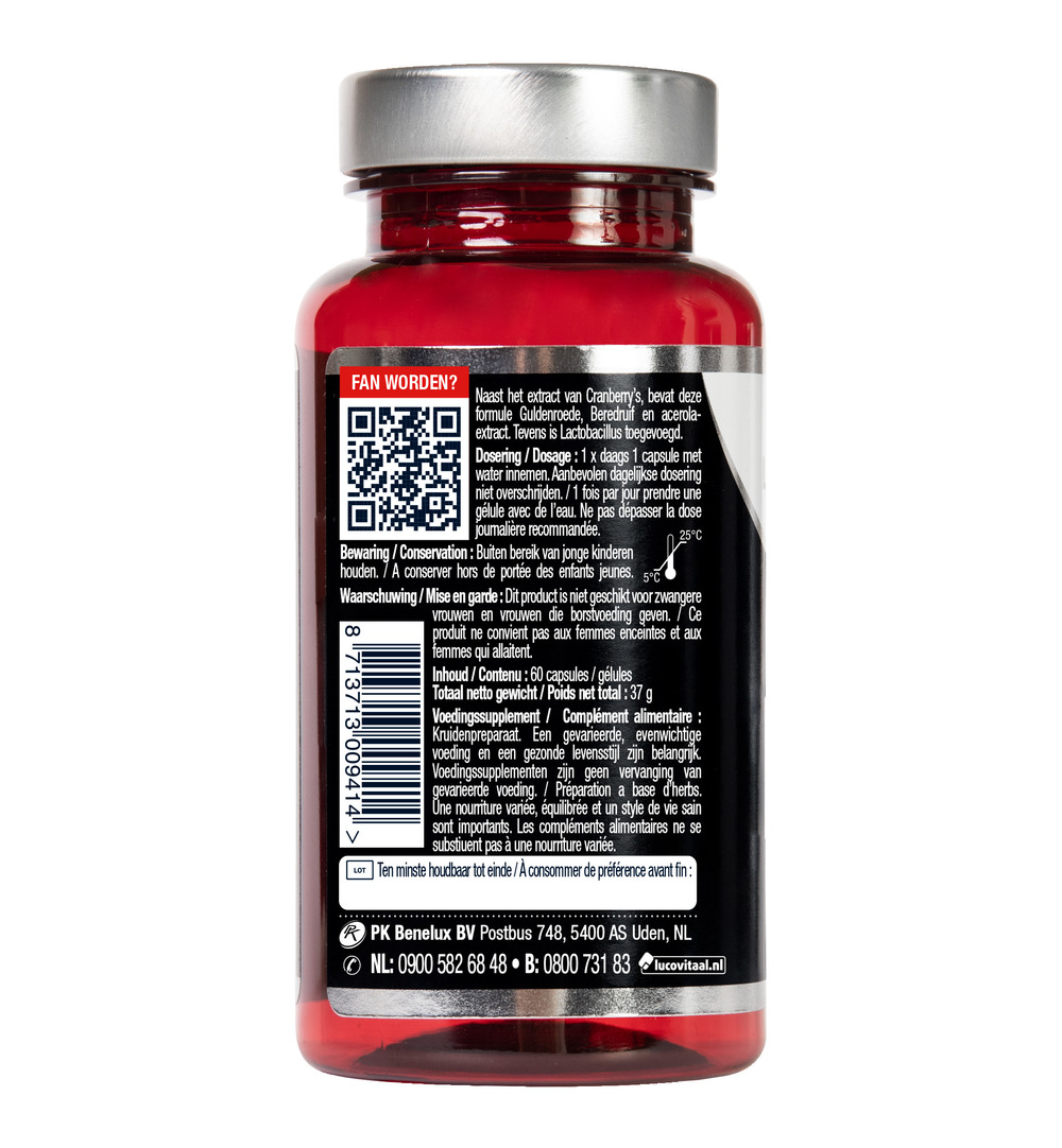Lucovitaal Cranberry X-tra Lactobacillus (60 capsules) - image 3