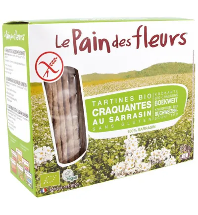 Le Pain Des Fleurs Boekweit Crackers Bio (150 gr)
