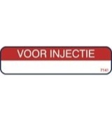 Spruyt Hillen Sticker voor injectie rood (1000 stuks)
