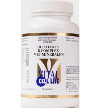 Vital Cell Life Hi Potency B Complex & Mineralen (90 tabletten)
