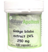 Natuurapotheek Ginkgo biloba 24% 250 mg (100 capsules)