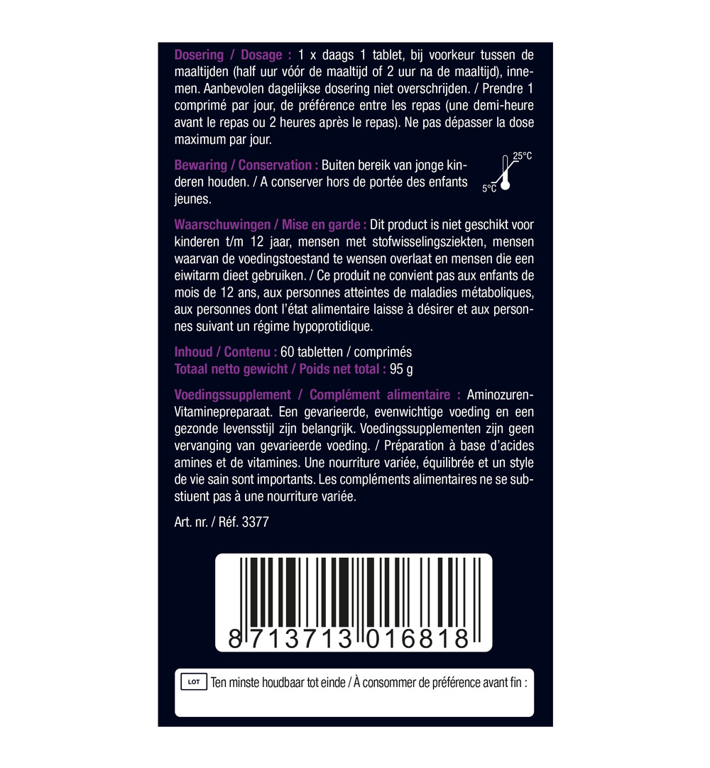 Lucovitaal L-Lysine 1000mg (60 tabletten) - image 6
