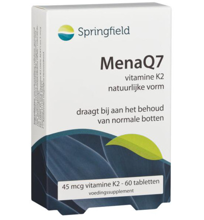 Springfield MenaQ7 vitamine K2 45 mcg (60 tabletten)