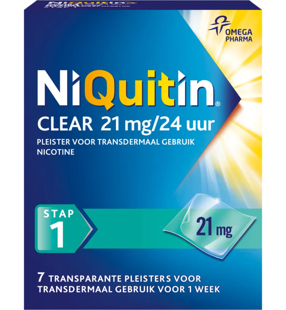 Niquitin Stap clear 21 mg/24 uur (7 stuks)